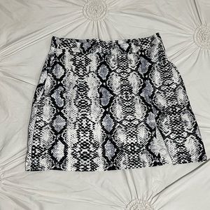 Snake print skirt